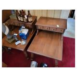 2 end tables Rockport double stamped no contents