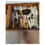 Drawer lot of kitchen utensils