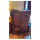 Vintage Wooden Ice Box Cabinet