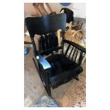 Black Wooden Rocker