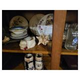 Glass ware and misc items