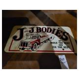 J& J BODIES LICENSE PLATE