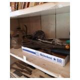 Shelf lot of vintage kitchen items