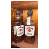 Two Jim Beam Partial Bottles