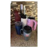 6 Coffee Mugs, Thermoses