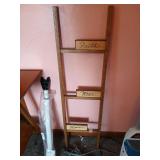 Oak decor ladder 44" tall