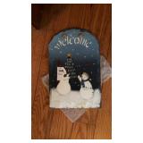 Welcome Christmas Wall Hanging Slate