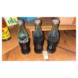 Lot of 3 Vintage Coca Cola Bottles Johnstown,
