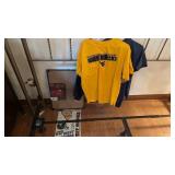 WVU Shirts, Stickers and Pegboard