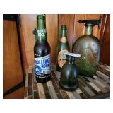 Assortment of Green bottles