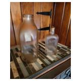 5 cent stickers 1 quart milk bottle & flask