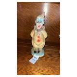 vintage chalkware clown figurine