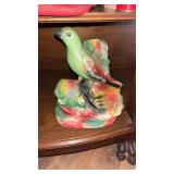 Vintage chalkware bird figurine