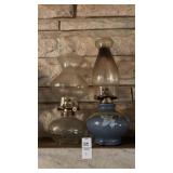 Blue and Clear Oil Lamps