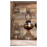 Large Oil Lamp and Extra Shade