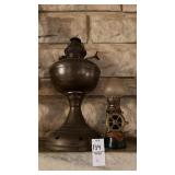 Metal and Ship Wheel Oil Lamps
