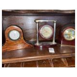 Rockford  mini mantel clock & 2 other desk clocks