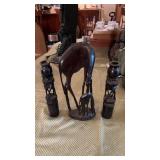 African Giraffe Statue and Candle Stick Holder
