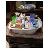 Lot of new medicine, deodorant, etc as is