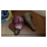 Vintage Red Comet Red Fire Extinguisher & Bracket