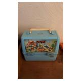 Vintage Smurfs Plastic Lunch Box W thermos