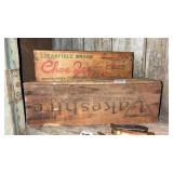 Two Vintage Wooden Cheese Boxes