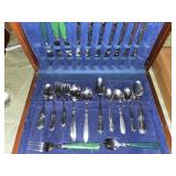 Variety flatware in case