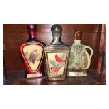 Lot of 3 Vintage Jim Beam Decanters
