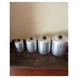Vintage aluminum canister set