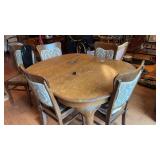 Wooden Dining Room Table W 4 Chairs