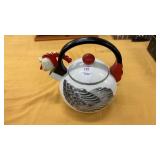 Vintage M. Kamenstein Rooster whistle tea kettle