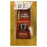 Hornady 17 gr. V-max ammo 50 rounds ammo