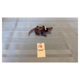 Purple Alligator Glass Figure