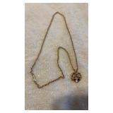 10K Gold Mother & Child Pendant and Necklace