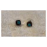 Set of .925 Sterling Silver Turquoise Earrings