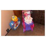 Lot of Childrenï¿½s Shopping Cart, Suit Case and