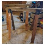 2 Wooden Sawhorses