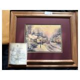 Village Christmas - Thomas Kinkade w COA Framed
