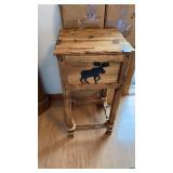 rustic country-influenced moose end table
