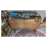 Wooden drop leaf table (no contents)39inch by