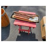 Grilling utensils and  small stand