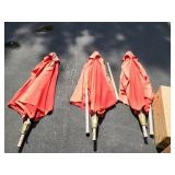 3 umbrellas for tables