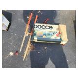 Bocce balls & horse shoe pins