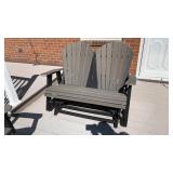 Poly lumber outdoor glider