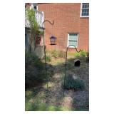 2 Shepherdï¿½s Hooks with Bird Seed Feeder