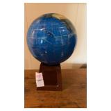 Globe rotates on stand