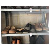 Shelf Lot of Shoes and Slippers Size 9.5