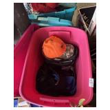 Tote of Hats and Scarves