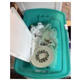 Tote of Lenox Holiday China Set