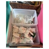 Lot of Glass Candle Holders and Assorted Glass